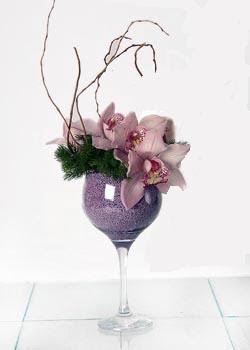 Ankara Yenimahalle Gordion Alveri Merkezi AVM online iek gnderme sipari cam ierisinde 3 adet kandil orkide